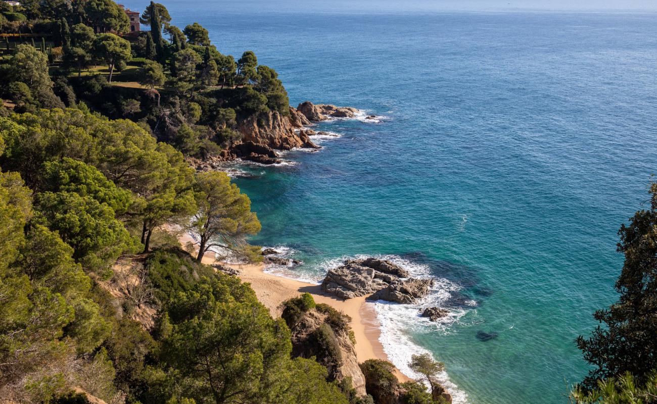 Photo of Cala Boadella beach with bright fine sand surface