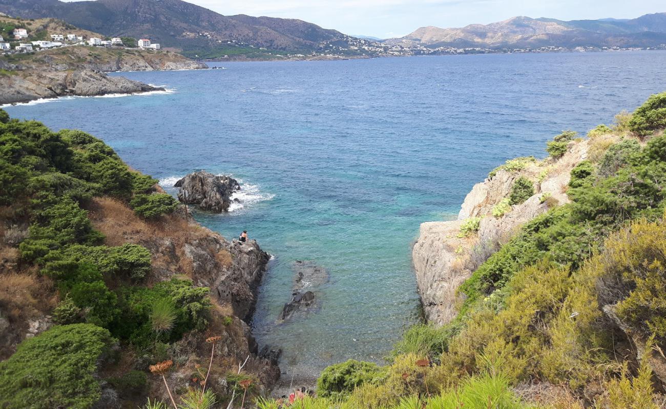 Photo of Cala Cativa with gray fine pebble surface