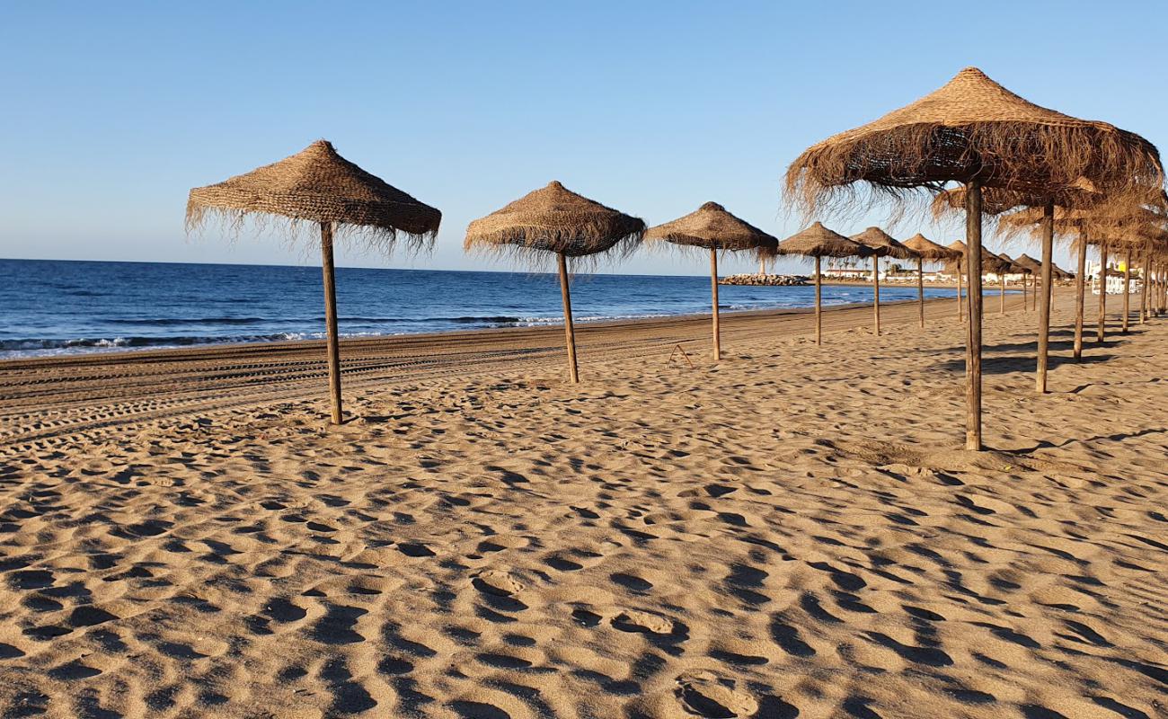 Photo of Puerto Banus with gray sand surface