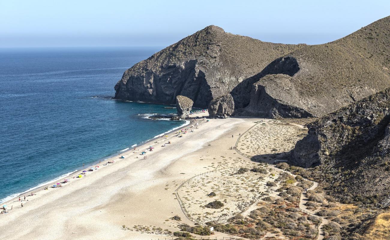 Photo of Playa de los Muertos with bright shell sand surface