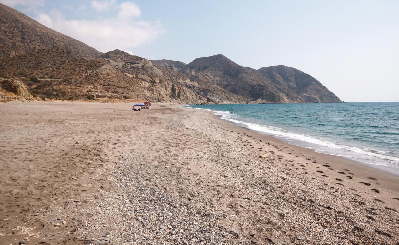 Photo of Playa el Algarrobico with bright shell sand surface