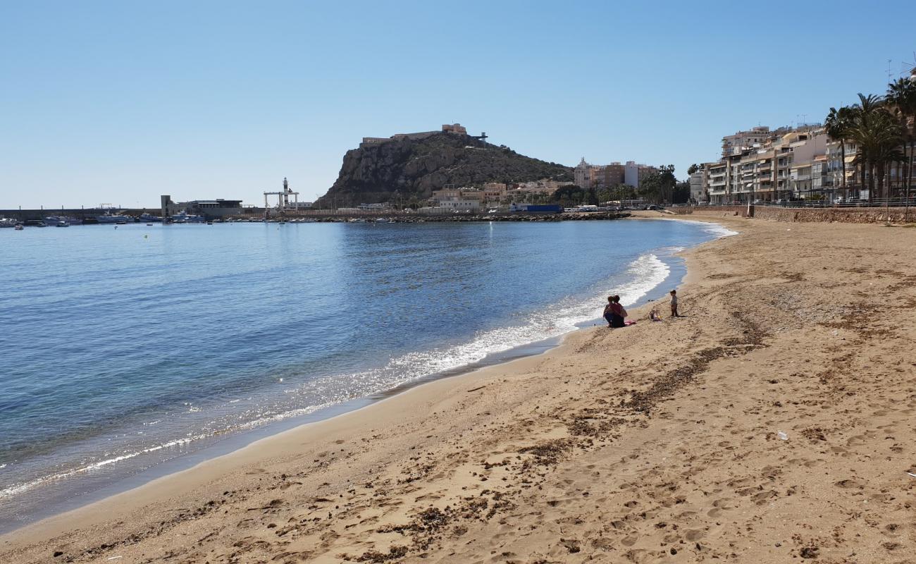 Photo of Playa de Levante with gray sand surface