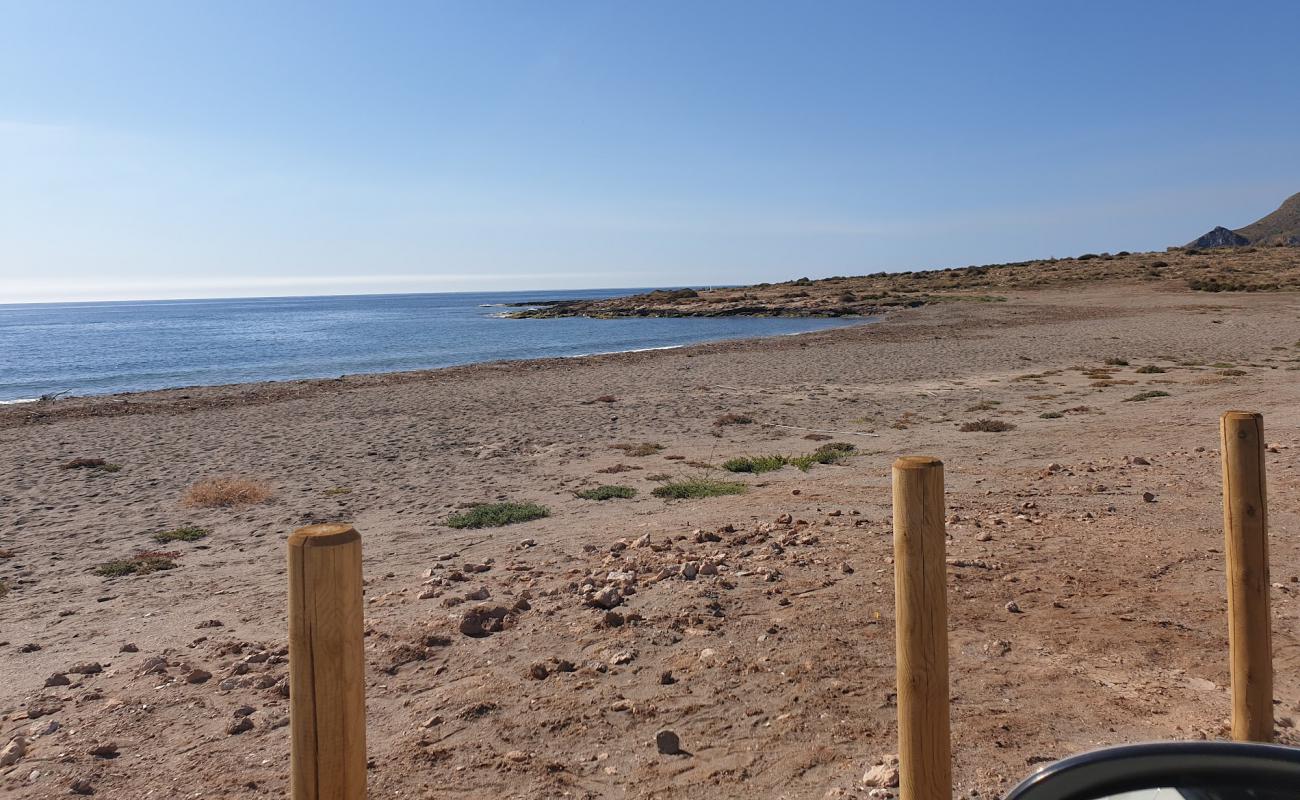 Photo of Playa del Rafal with black sand & pebble surface