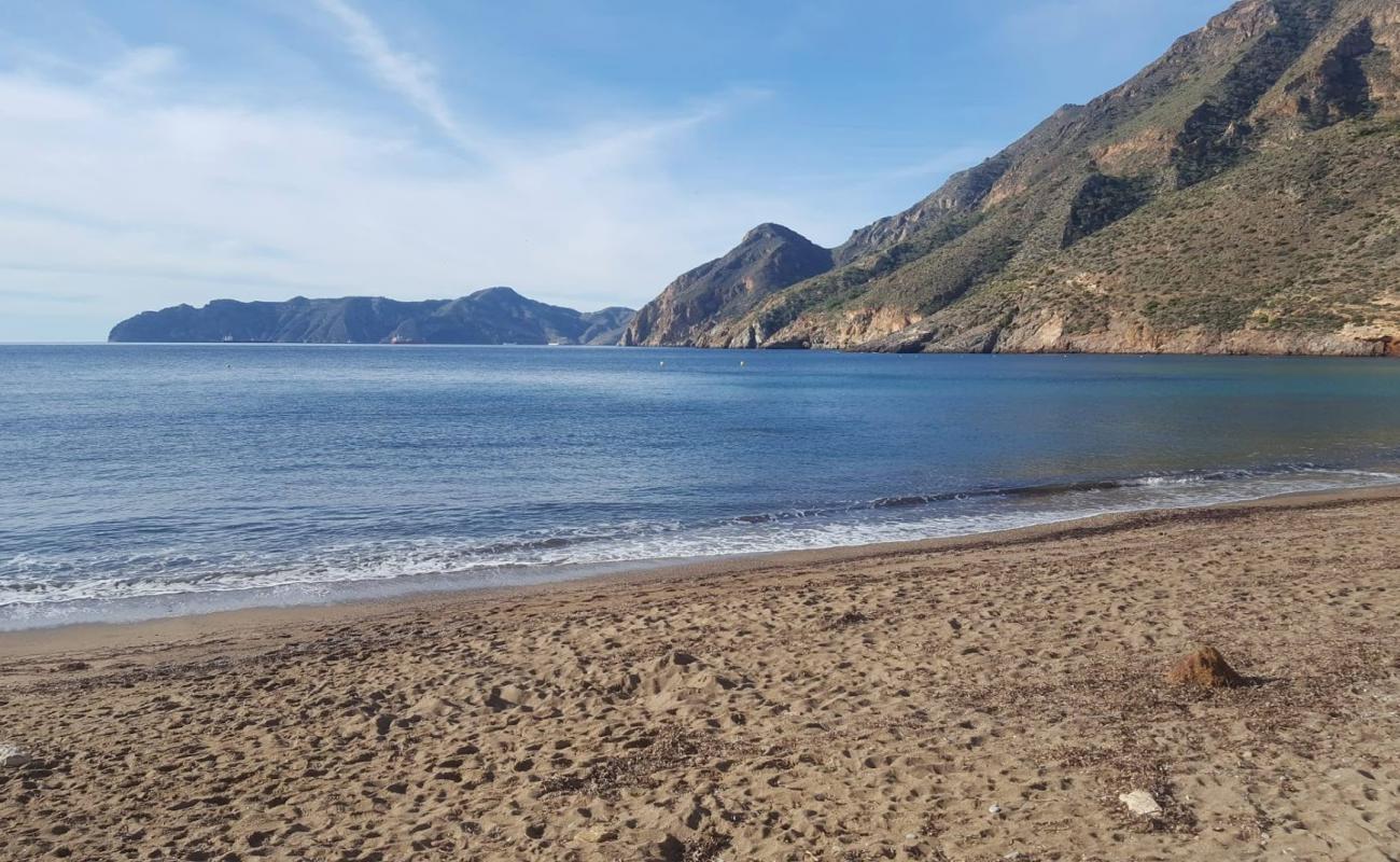 Photo of Playa de la Morena with gray shell sand surface