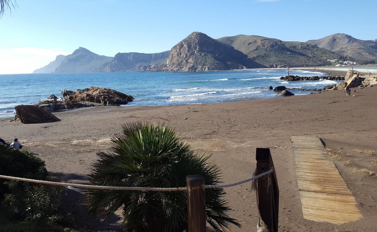 Photo of Lastre's Beach with brown sand surface