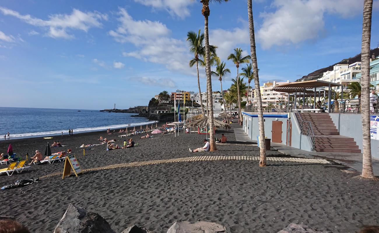 Photo of Puerto Naos beach with black sand surface