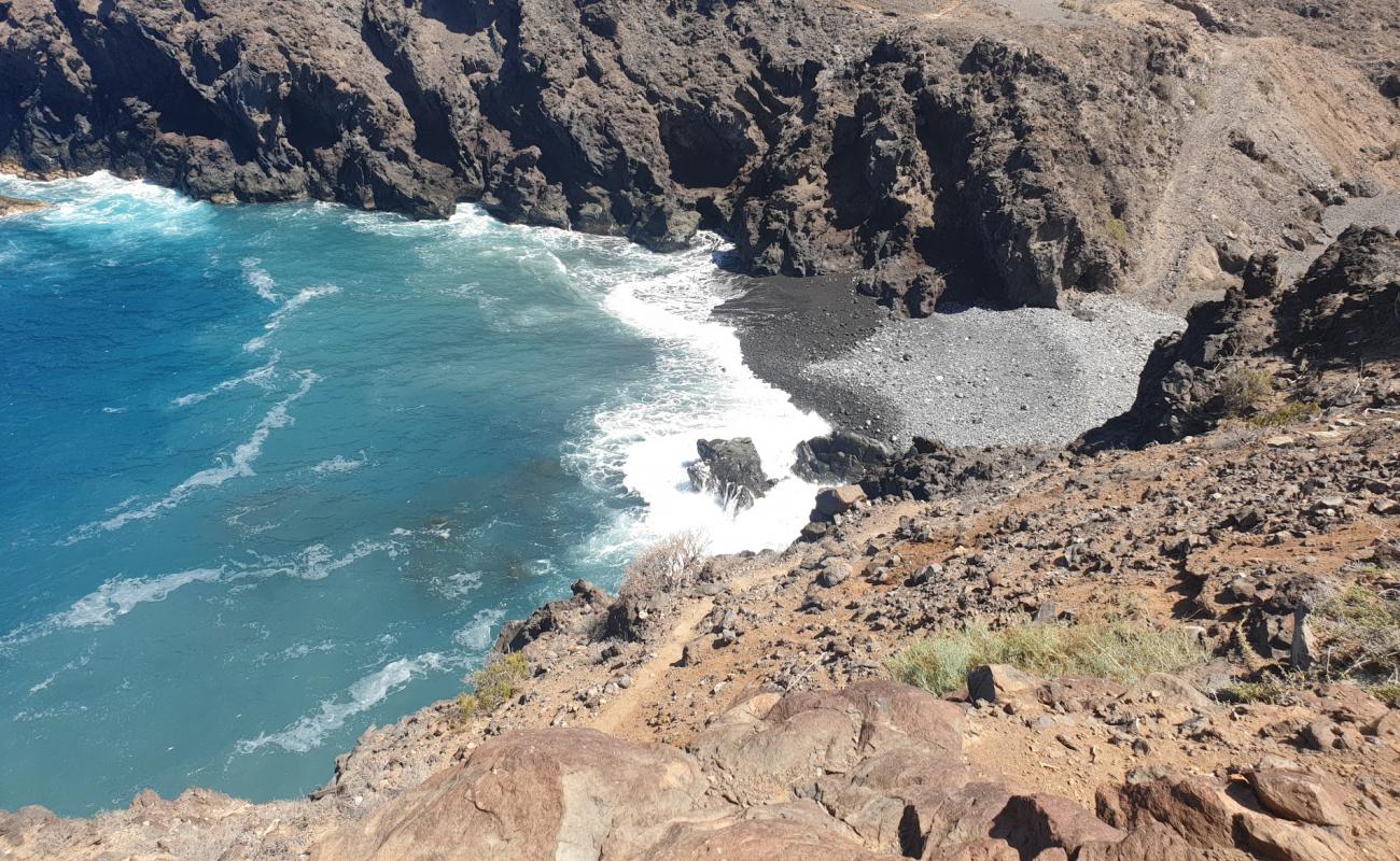 Photo of Playa de Ricasa with gray sand &  pebble surface