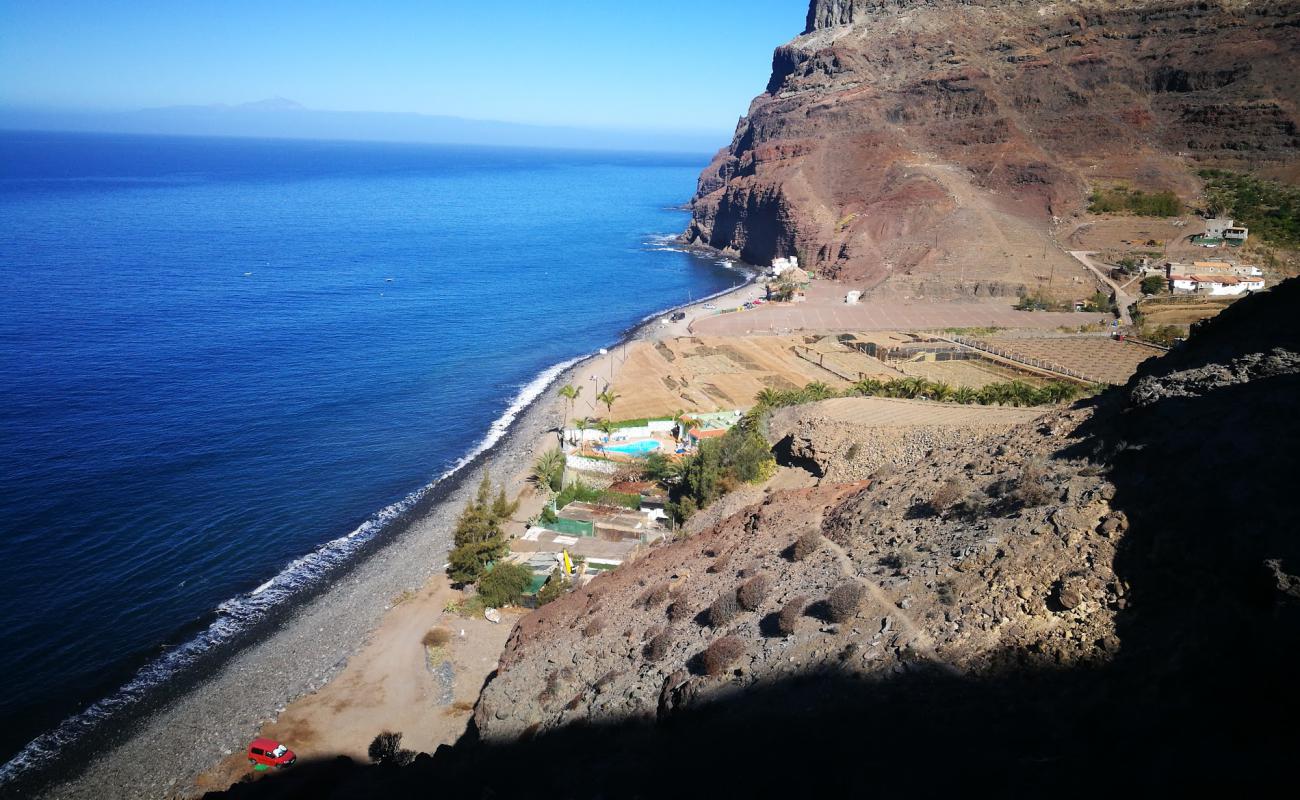 Photo of Playa de Aneas with gray pebble surface