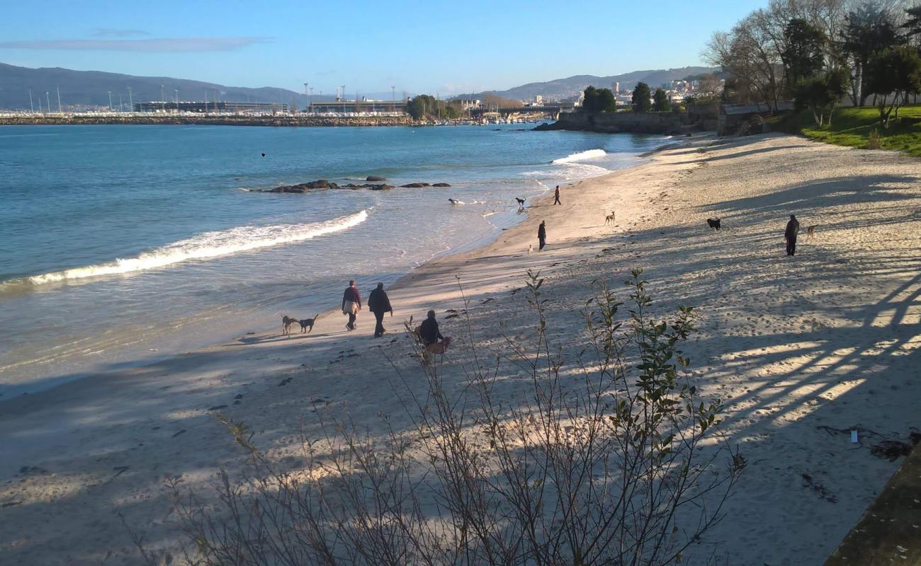 Photo of Praia de Santa Baia with white sand surface