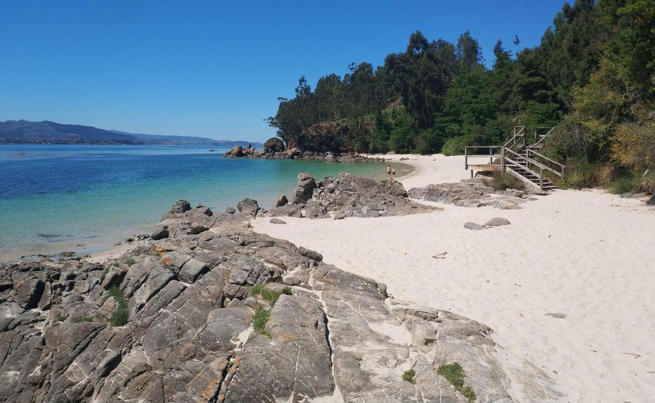 Photo of Praia Nino do Corvo with white sand surface