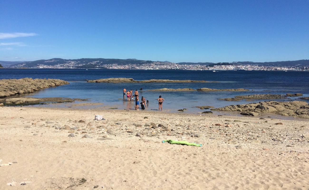 Photo of Praia da Cunchina with bright shell sand surface