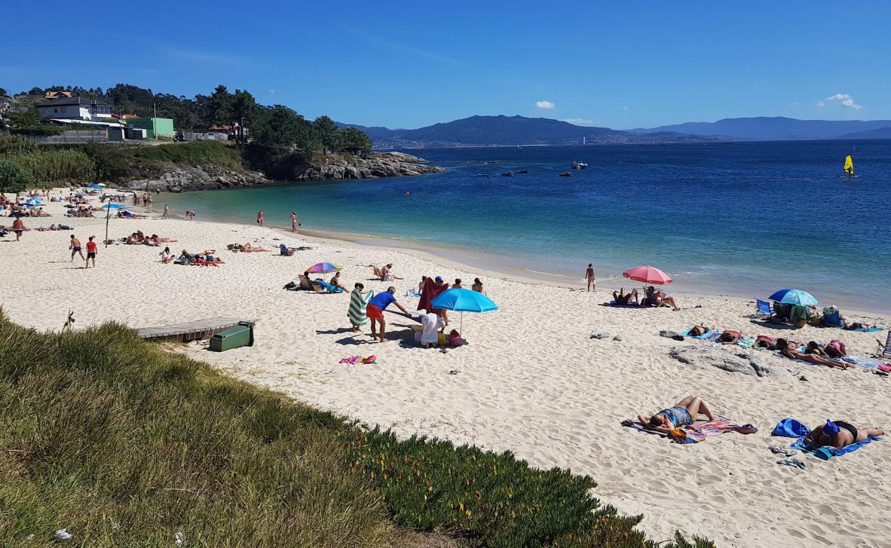 Photo of Praia de Limens with white fine sand surface