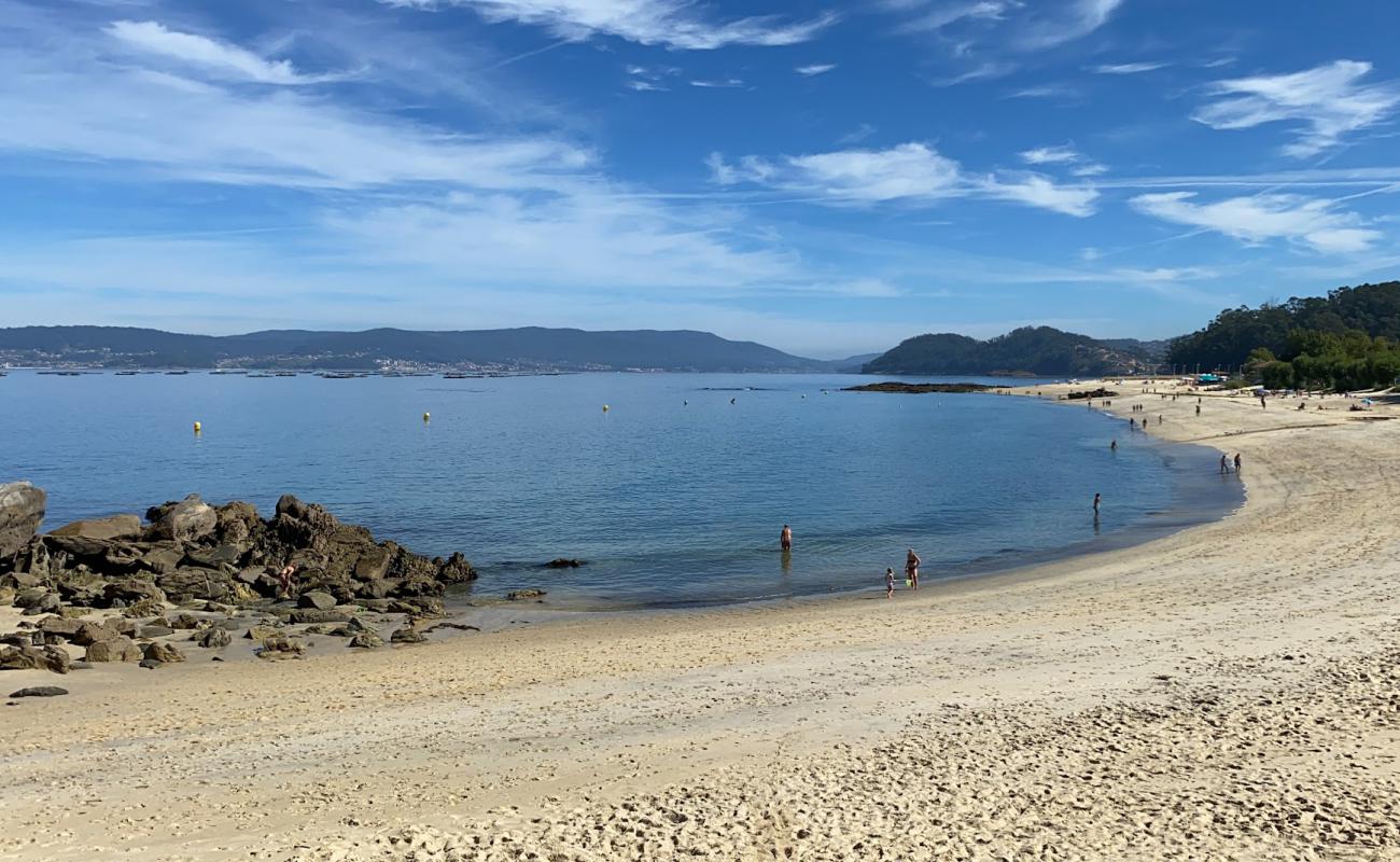 Photo of Praia Agrelo Portomaior with white fine sand surface