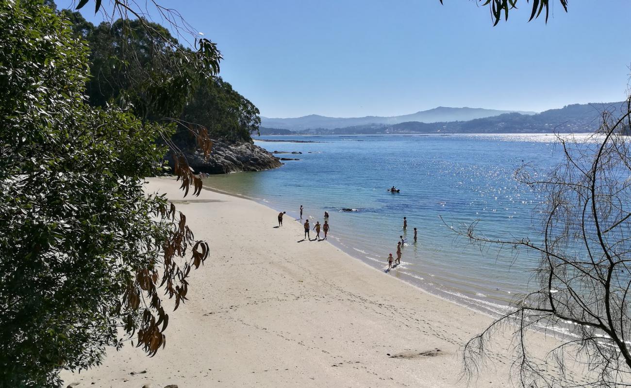 Photo of Praia Ouriceira with white sand surface