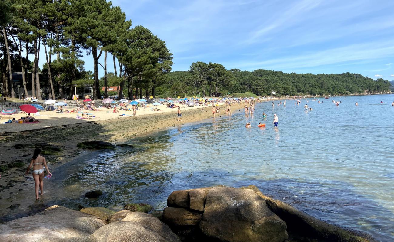 Photo of Praia de Brona with white sand surface