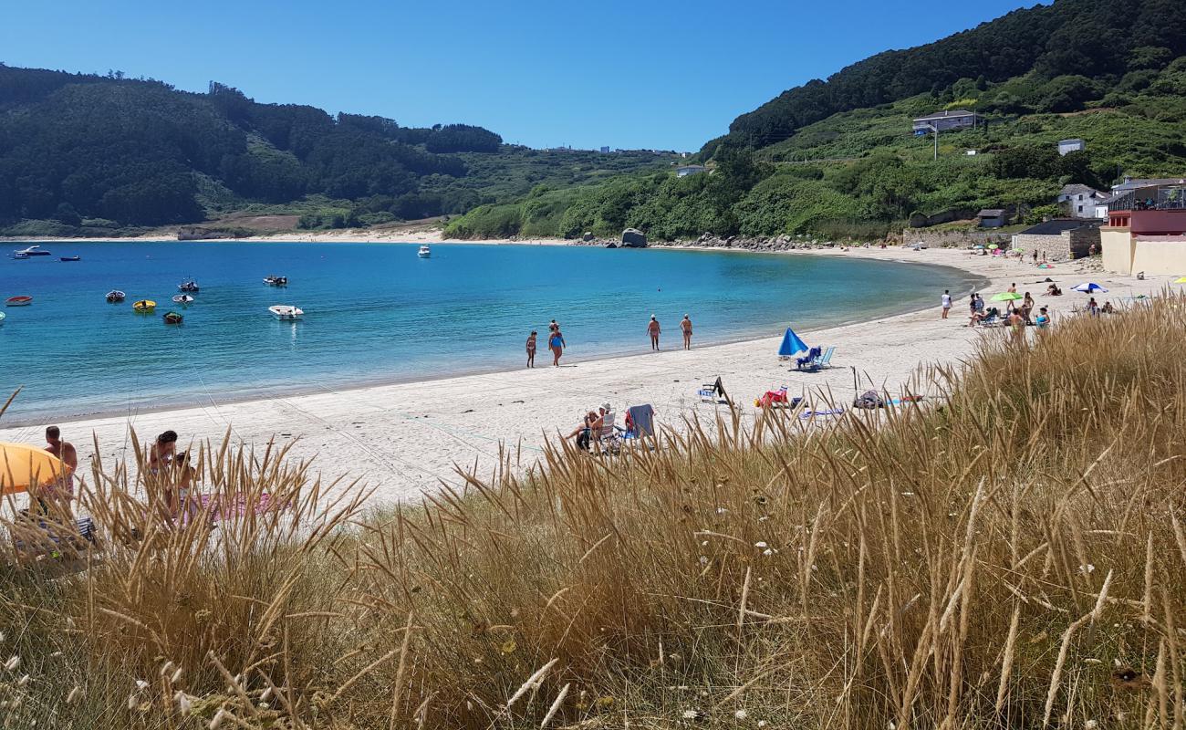 Photo of Praia de Bares with white fine sand surface