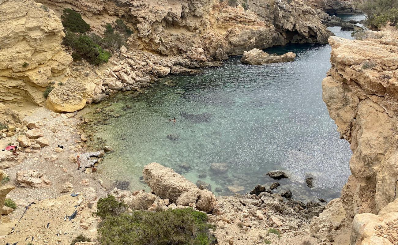 Photo of Cala Llentia with rocks cover surface