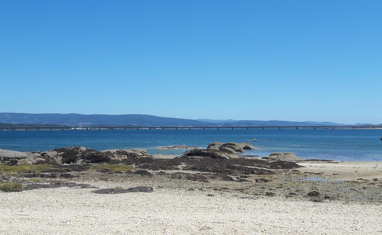 Photo of Praia Aguillon with light fine pebble surface