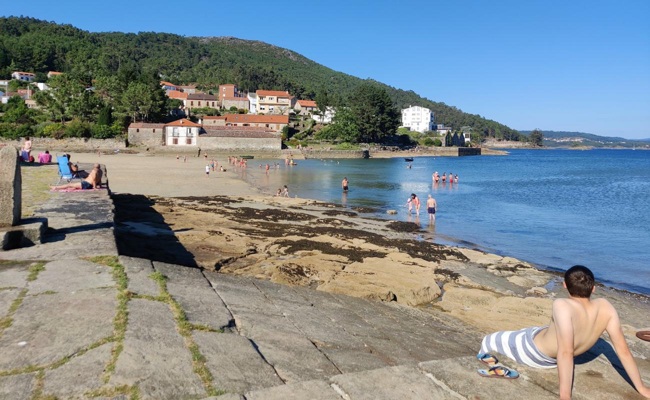 Photo of Praia de Anido with bright sand surface