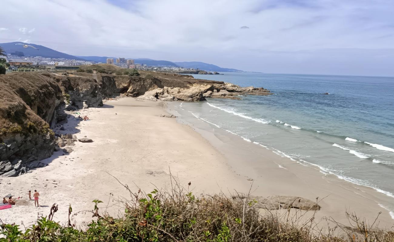 Photo of Praia de San Bartolo with bright sand surface