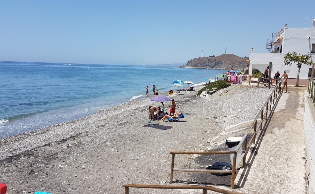 Photo of Playa de Lagos with gray fine pebble surface