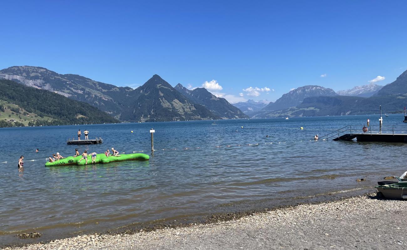 Photo of Strandbad Buochs-Ennetburgen with gray fine pebble surface