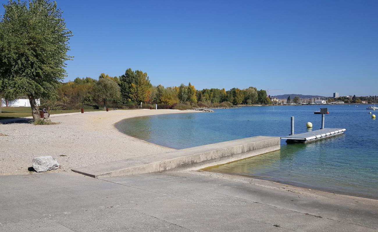 Photo of Plage Hauterive with gray fine pebble surface