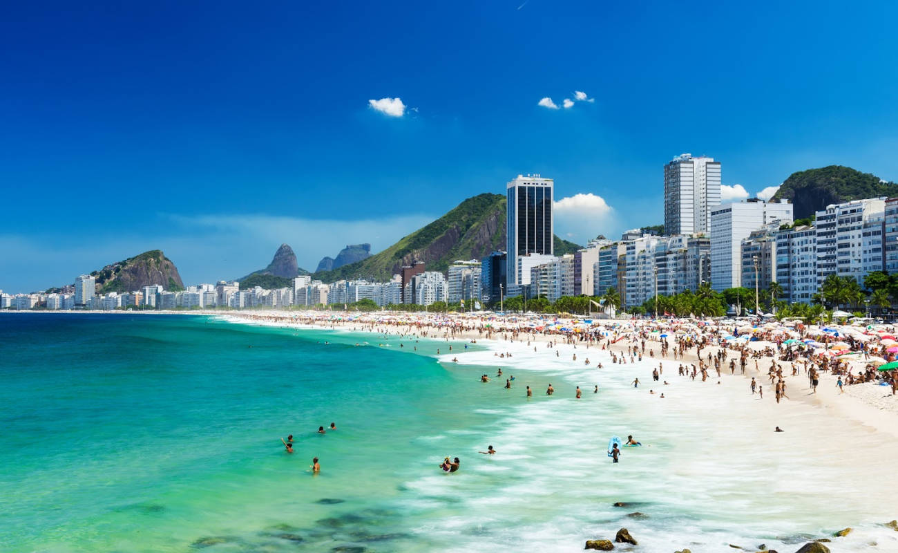 Photo of Copacabana Beach with bright fine sand surface