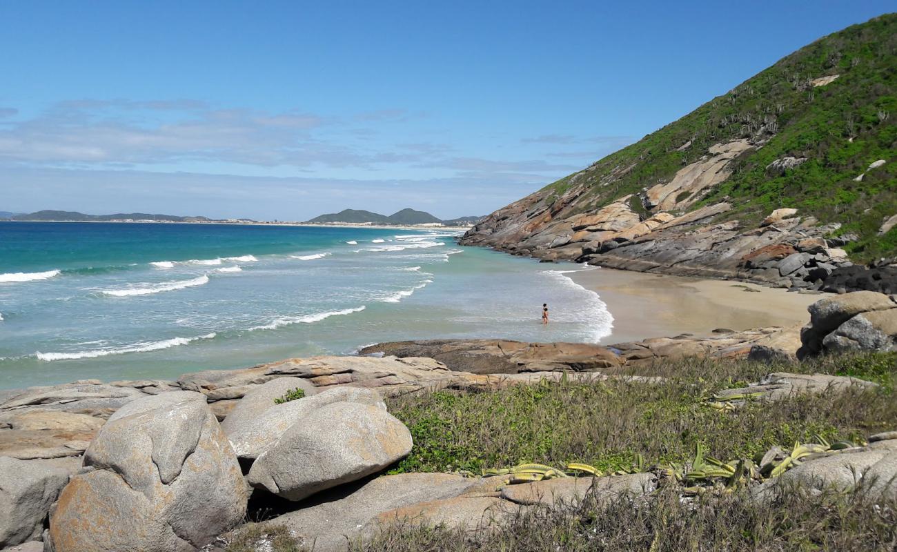 Photo of Amendoeiras Beach with bright sand surface