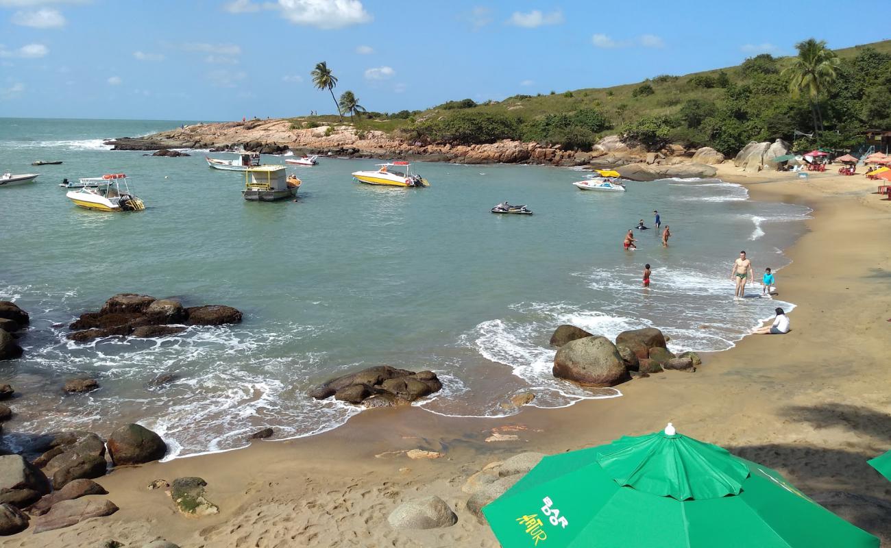 Photo of Praia de Calhetas with bright fine sand surface