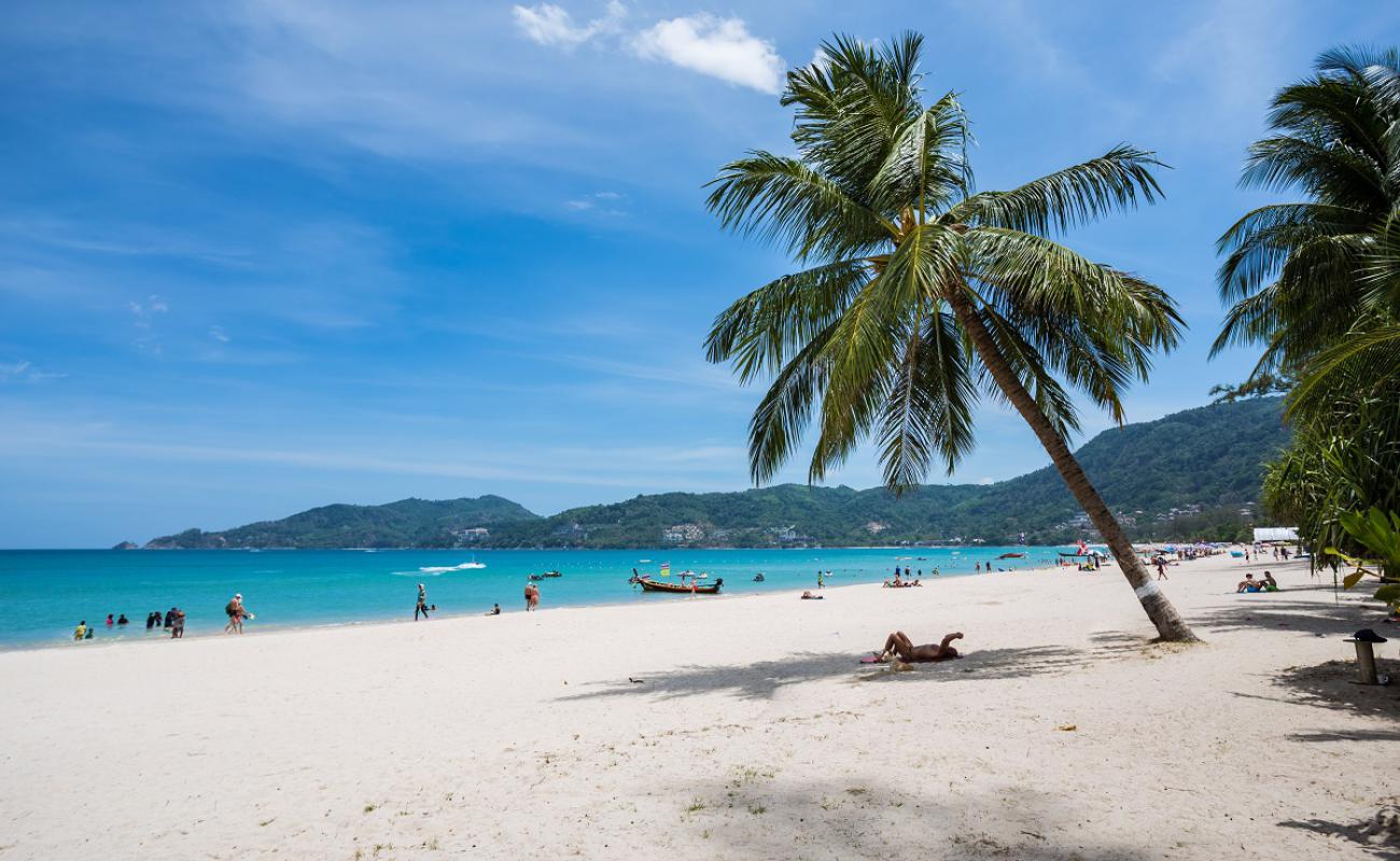 Photo of Patong Beach with bright fine sand surface