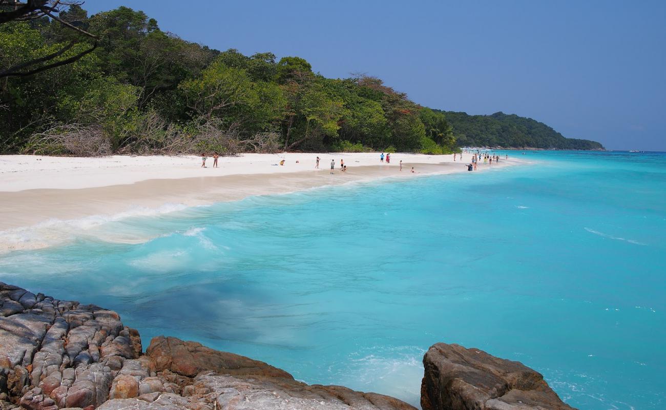 Photo of Tachai Island Beach with white fine sand surface