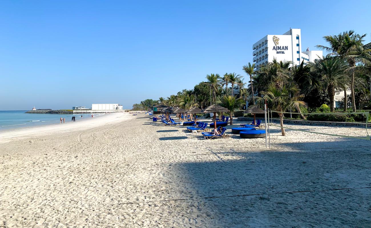 Photo of Ajman resort beach with bright fine sand surface