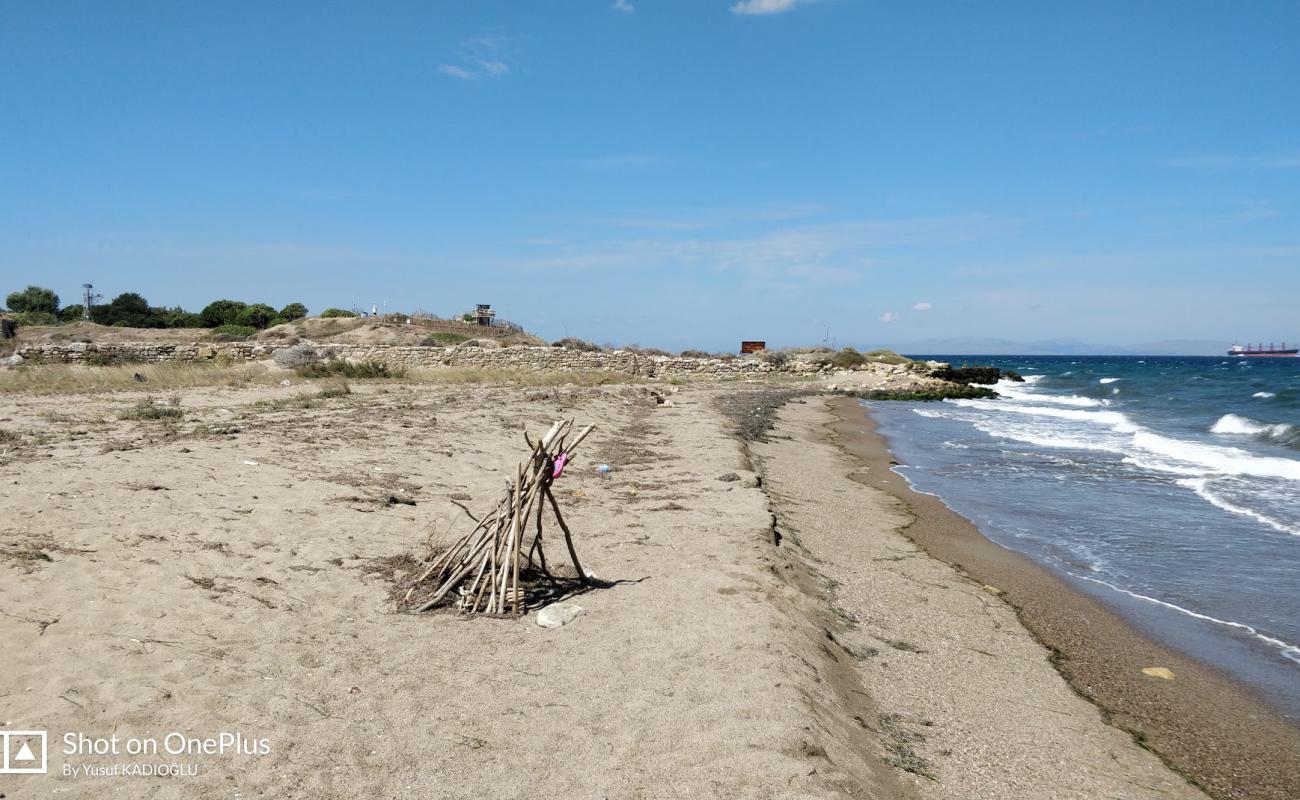 Photo of Kumkale beache with light sand &  pebble surface