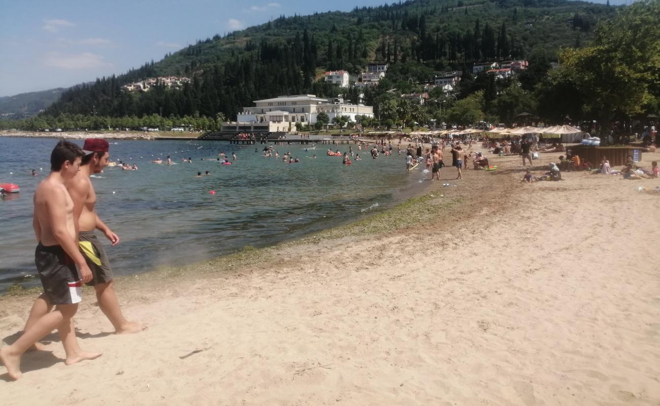 Photo of Karamursel beach with brown sand surface