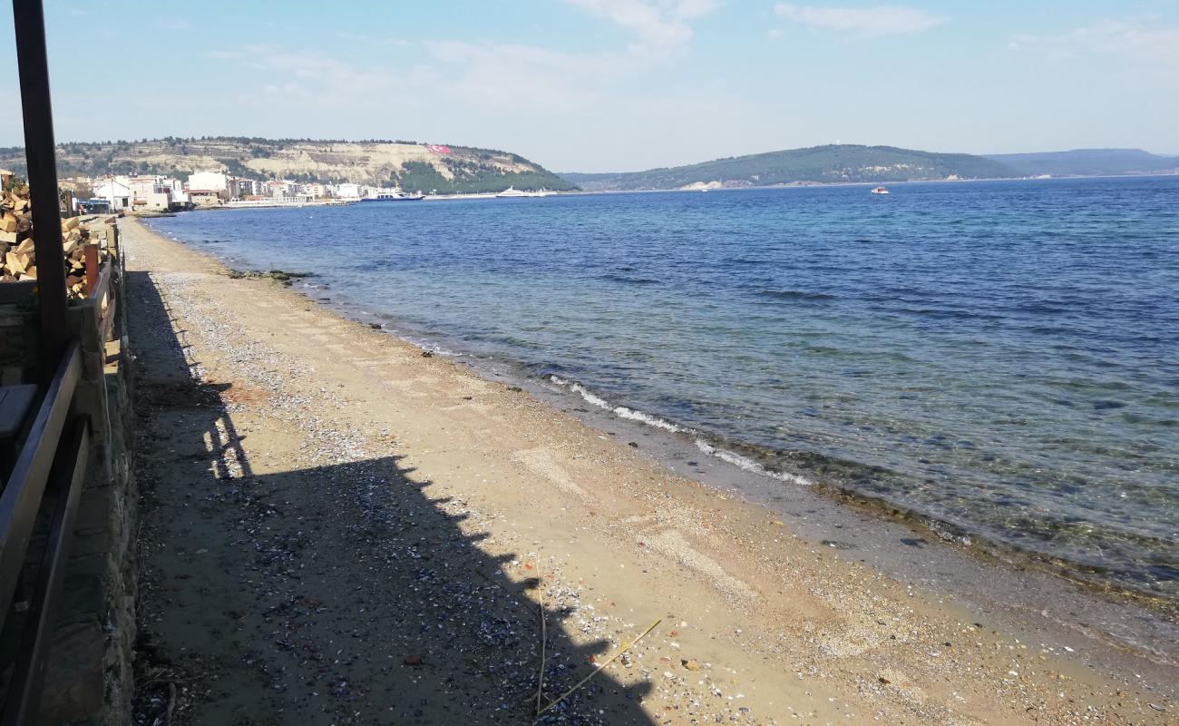 Photo of Eceabat beach with brown sand surface