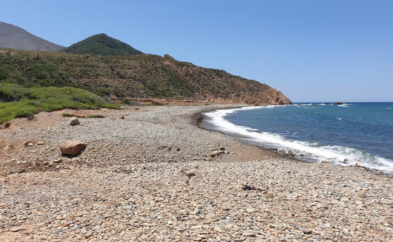 Photo of Marmaros Plaji with bright sand & rocks surface