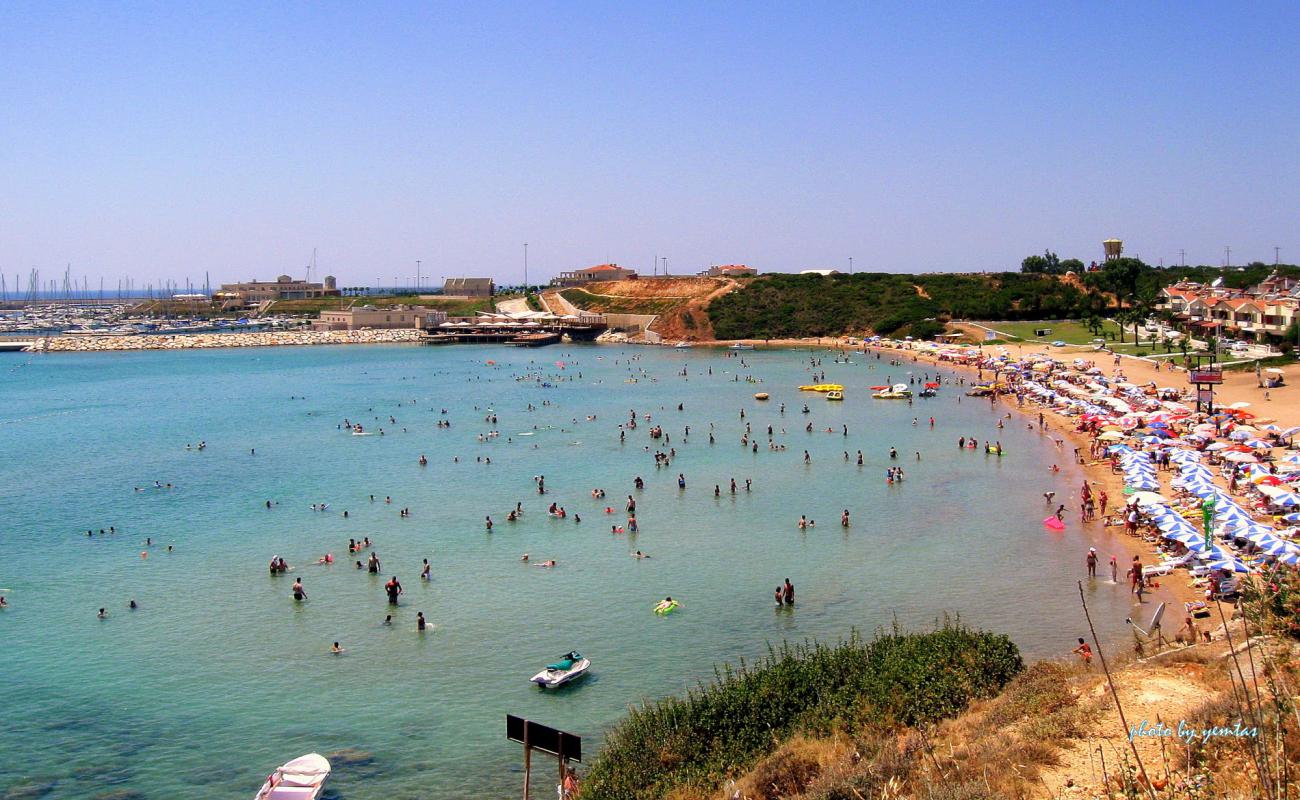 Photo of Didim resort beach with brown sand surface