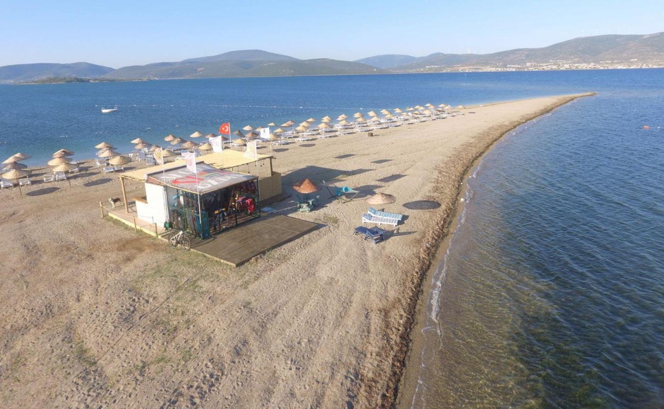 Photo of Ozbek Beach with brown fine pebble surface