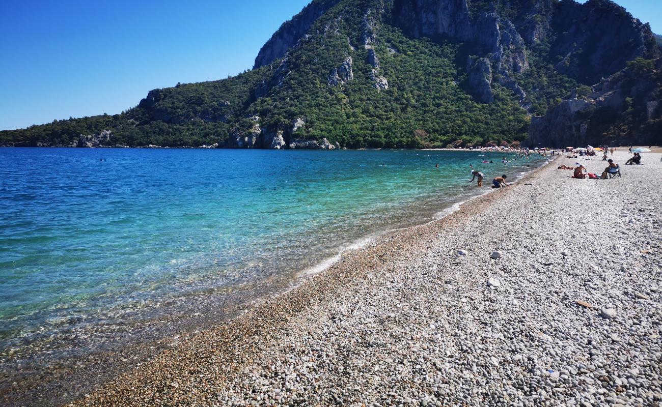 Photo of Olimpos Plaji with black sand & pebble surface