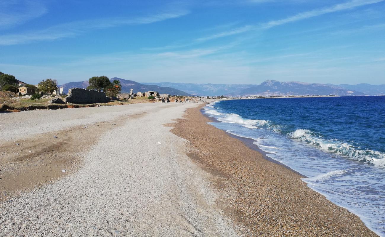 Photo of Guneyyurt beach with light fine pebble surface