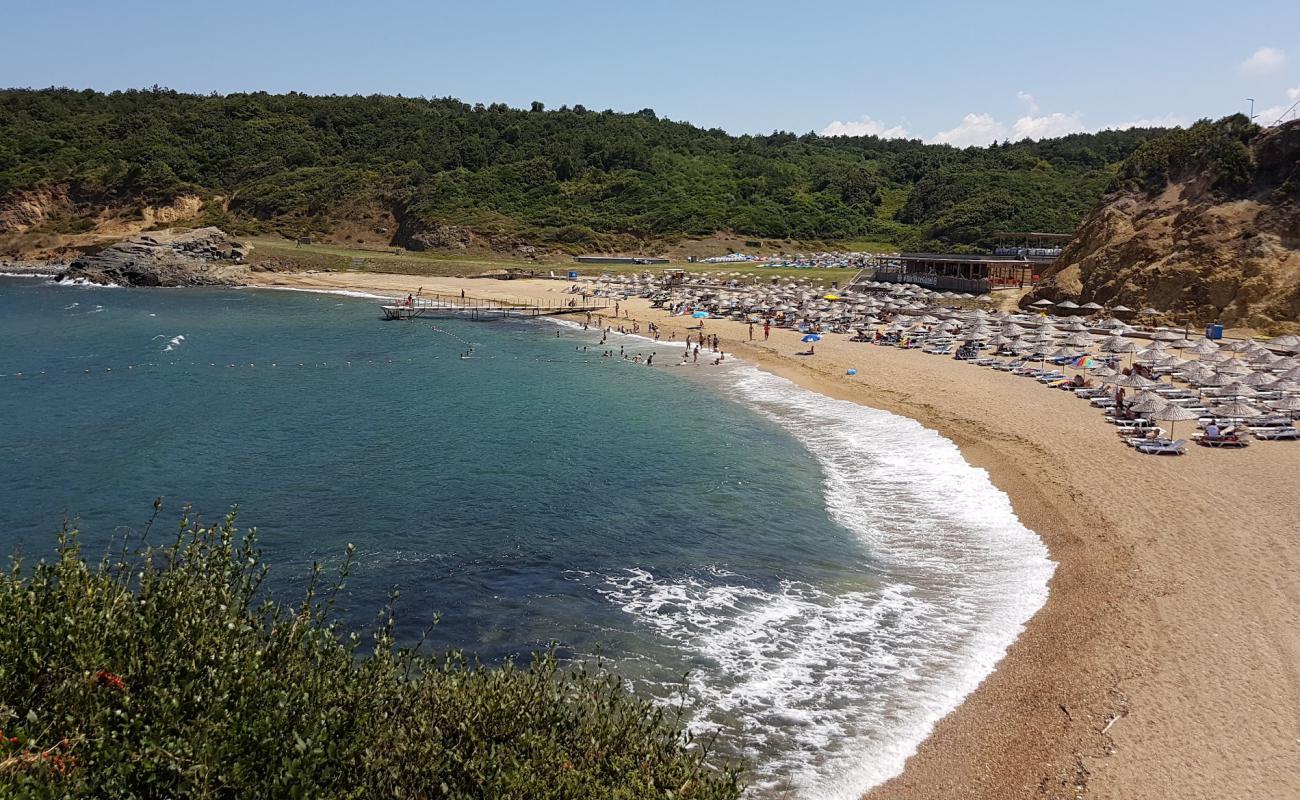 Photo of Milyos beach with light fine pebble surface