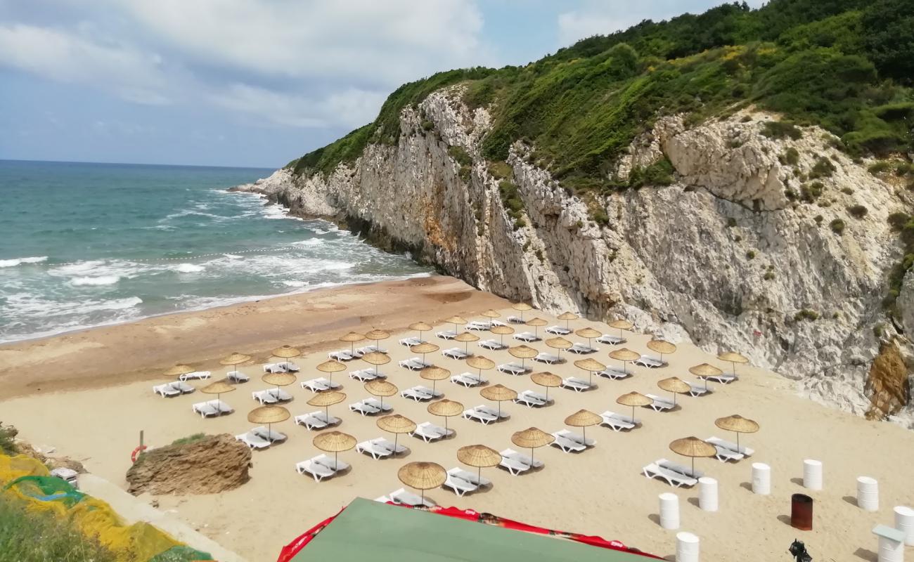 Photo of Saklikoy Beach with bright sand surface