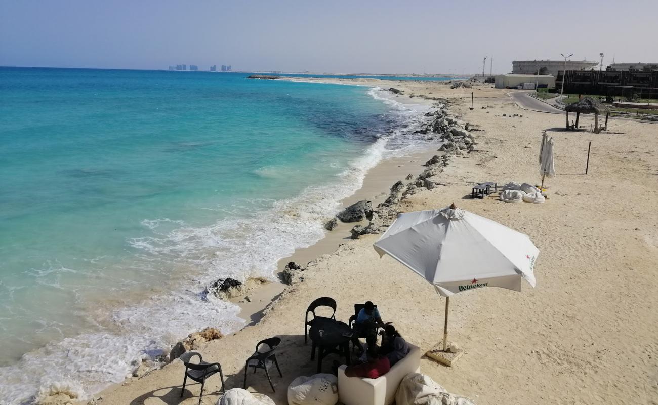 Photo of Al-Hamra Beach with white sand surface