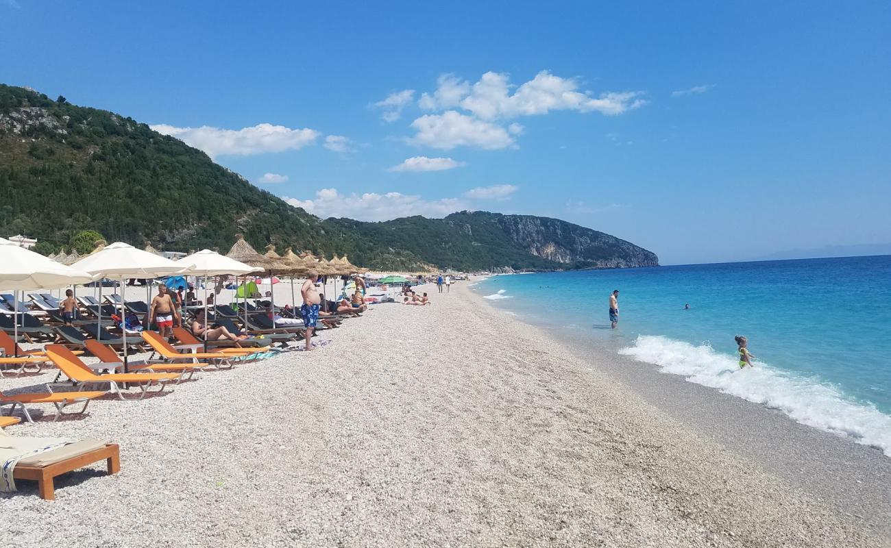 Photo of Dhermi Beach with light pebble surface