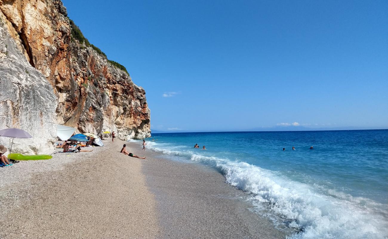 Photo of Gjipe Beach with light pebble surface