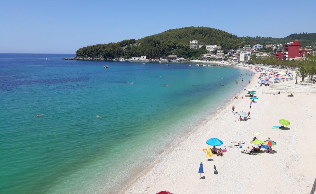 Photo of Himara Beach with light fine pebble surface