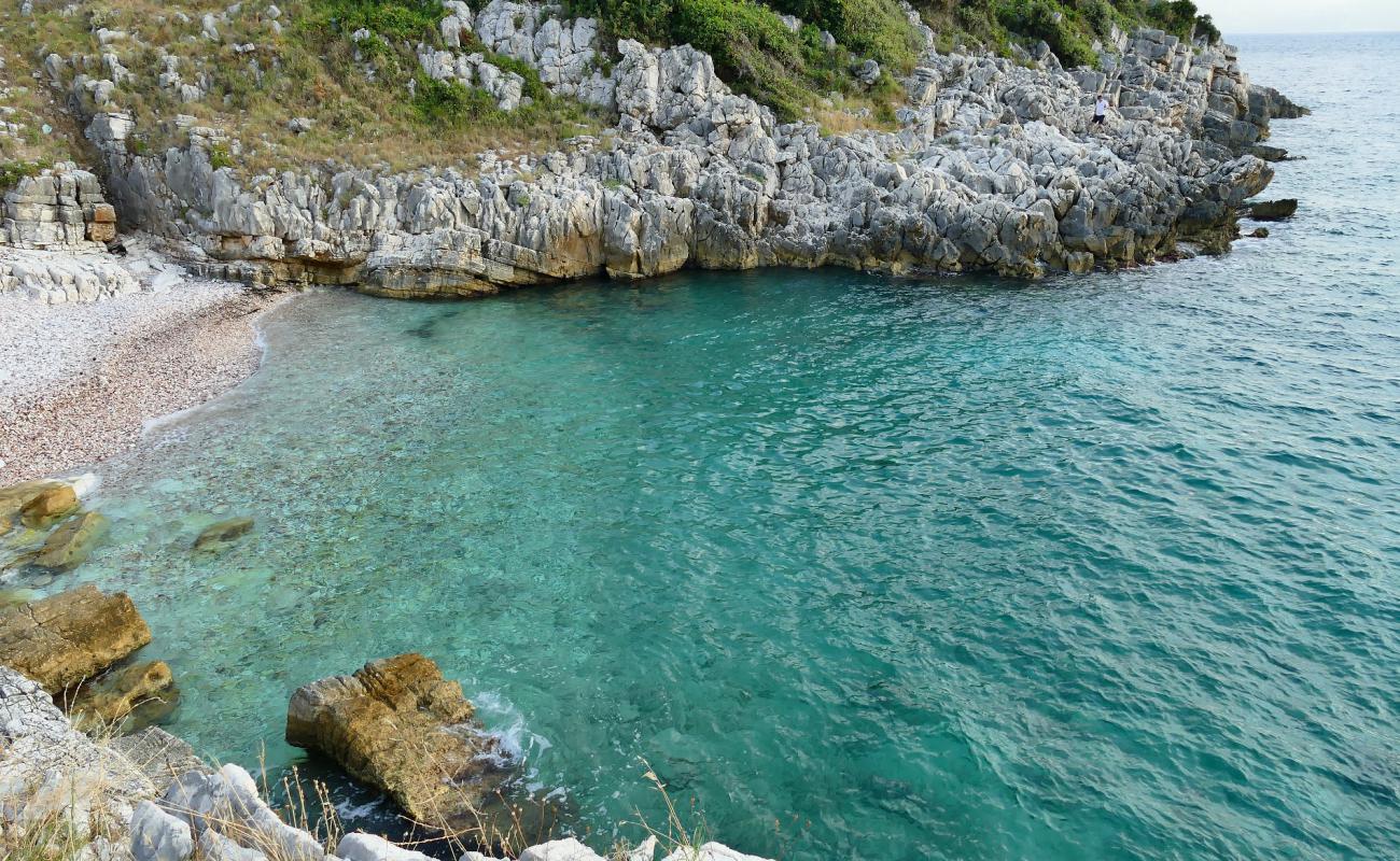 Photo of Denourek Beach with light pebble surface