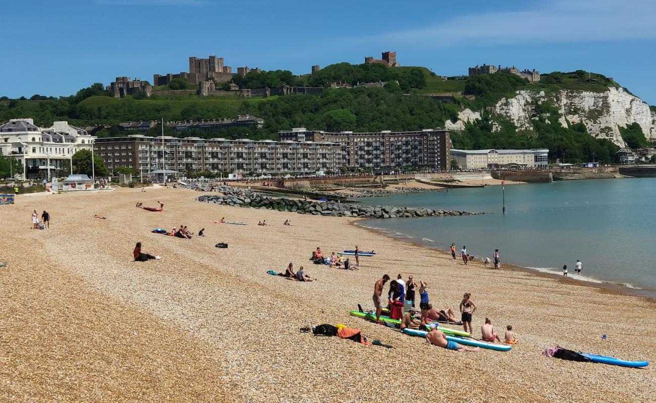 Photo of Dover beach with light fine pebble surface