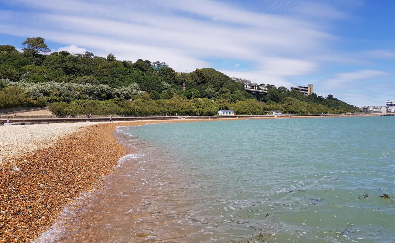 Photo of Folkestone Beach with brown fine pebble surface